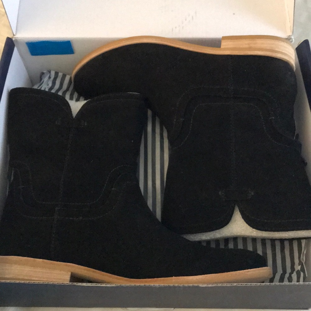 Splendid Palisade Genuine Leather Boots Size 7 Black Suede Boots Pull-on NWT